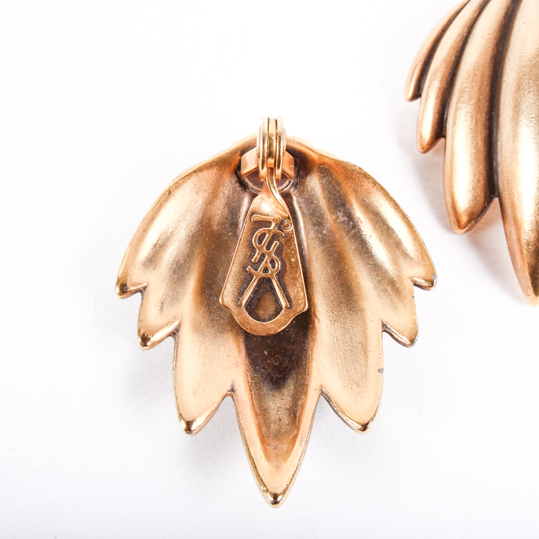Vintage Yves St Laurent Lotus Flower Earrings