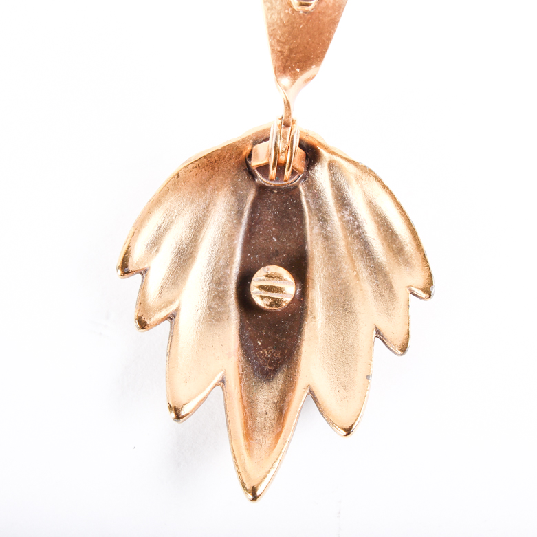 Vintage Yves St Laurent Lotus Flower Earrings