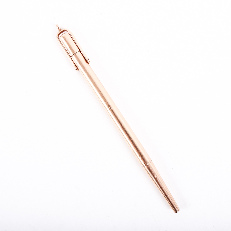 Antique Circa 1910 15K Yellow Gold Mechanical Pencil