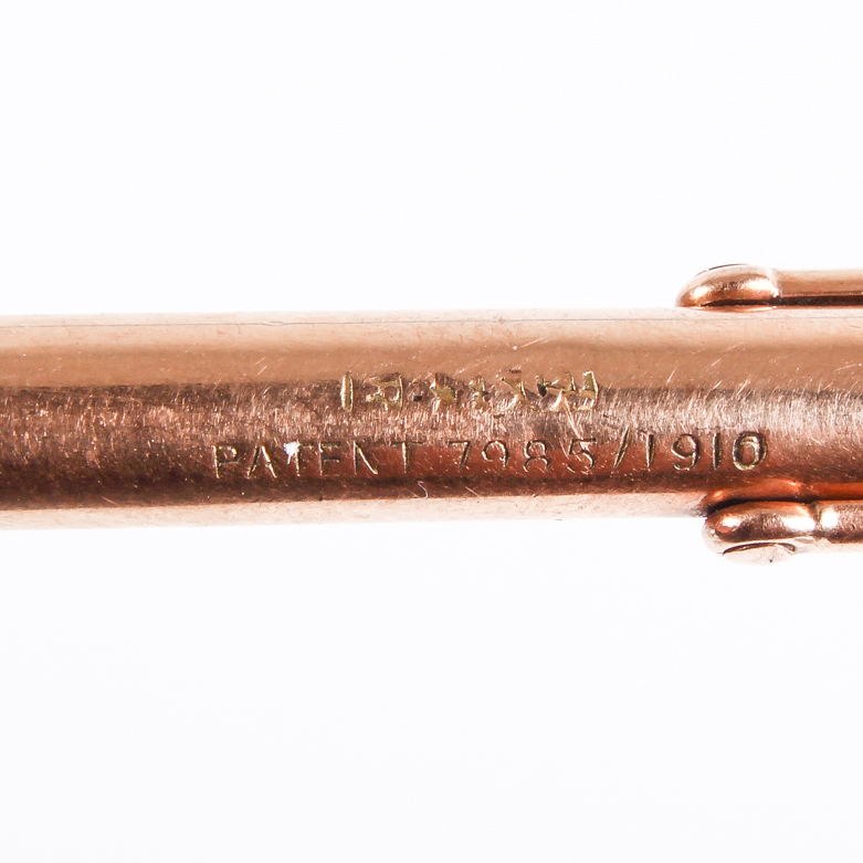Antique Circa 1910 15K Yellow Gold Mechanical Pencil