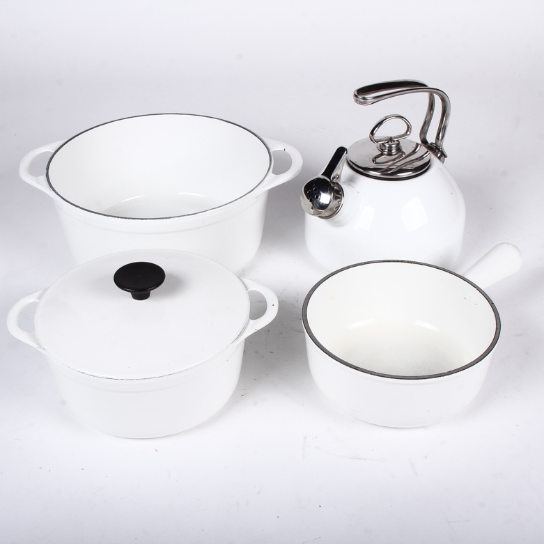Collection of White Ceramic Cookware