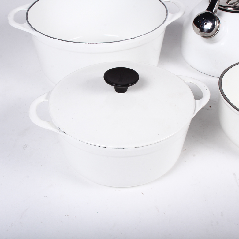 Collection of White Ceramic Cookware