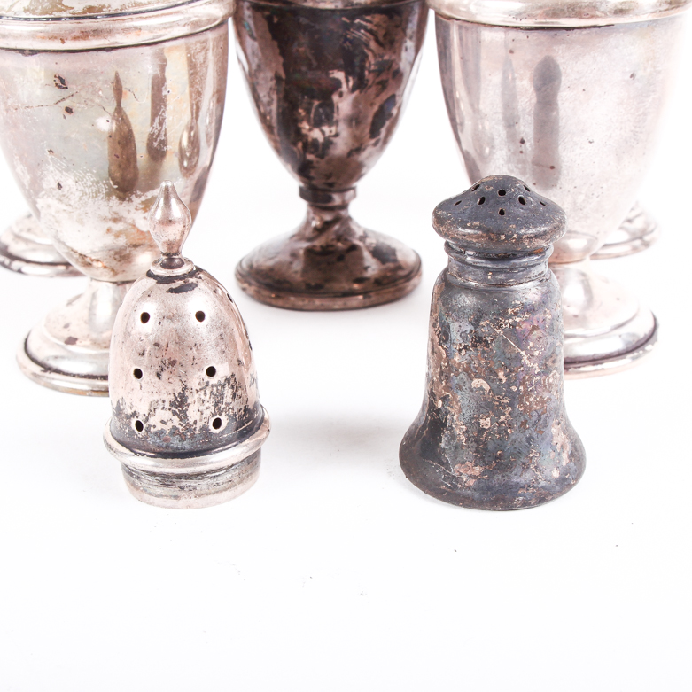 Vintage Sterling Salt and Pepper Shakers Including Weighted Sterling
