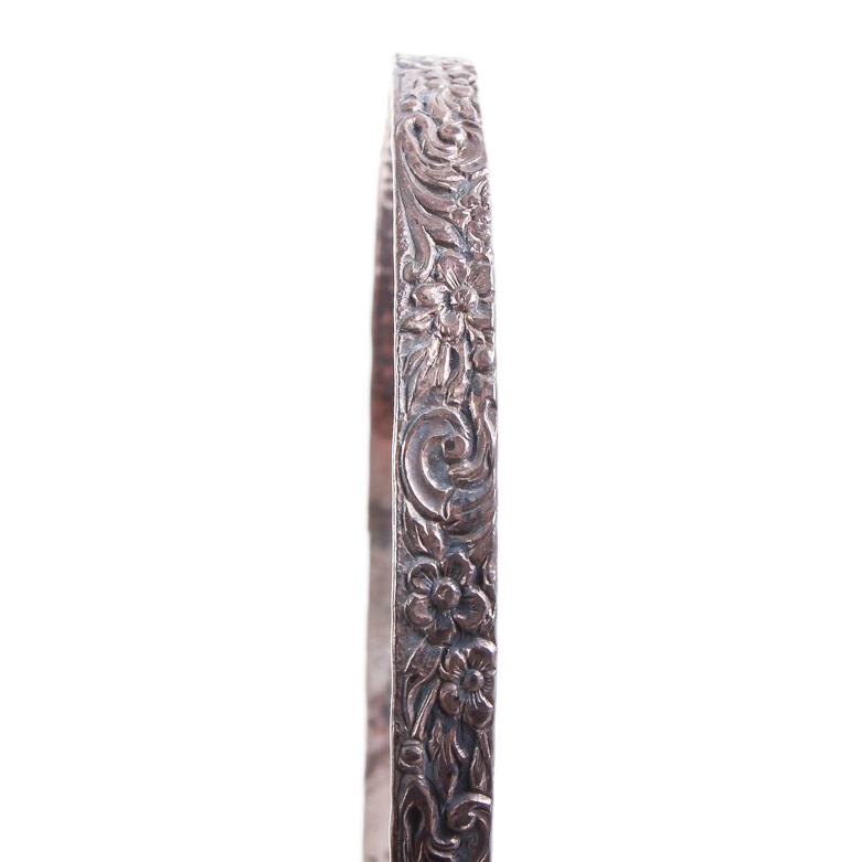 Vintage Etched Sterling Silver Bracelets