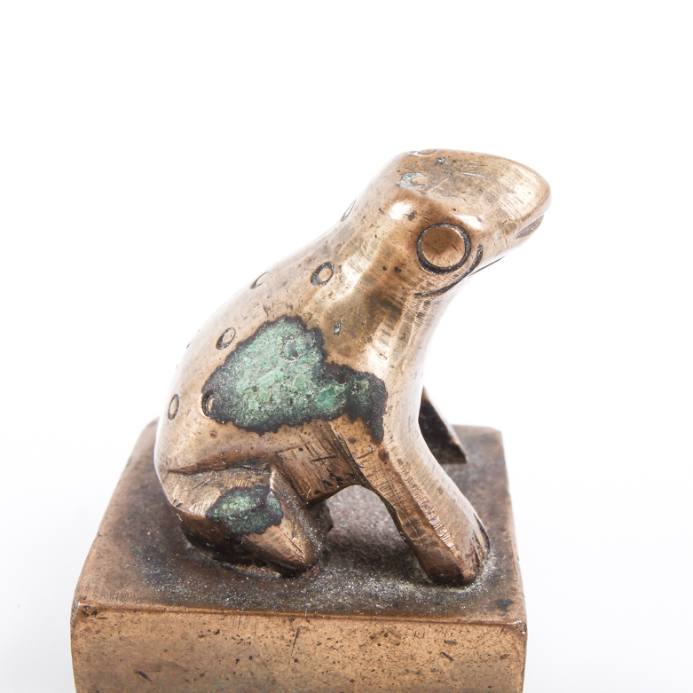 Vintage Chinese Bronze Toad Seal