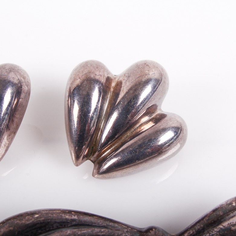 Vintage Sterling Silver Jewelry Including Donna Karan and Taxco