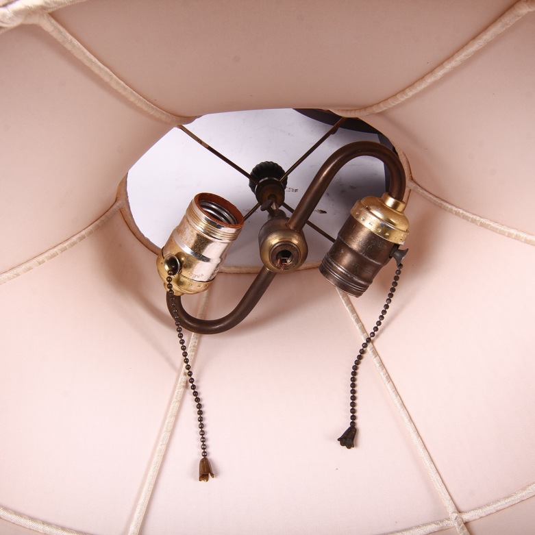 Mahogany Floor Lamp with Mid Table