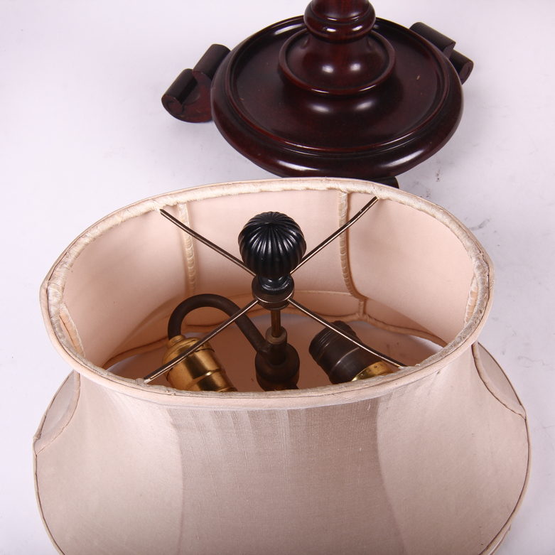 Mahogany Floor Lamp with Mid Table