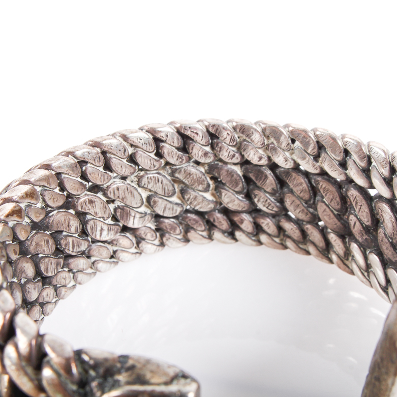 Vintage Braided Sterling Silver Cuff Bracelet