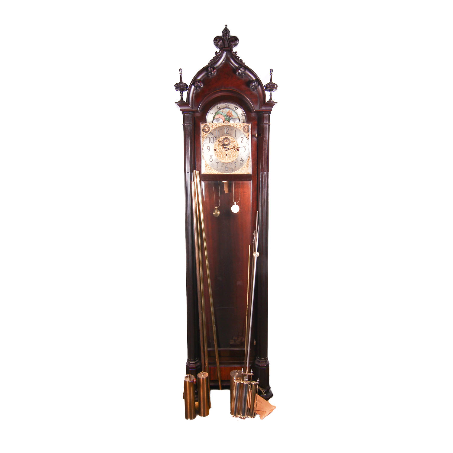 Antique Herschede Hall Clock Company Grandfather Clock