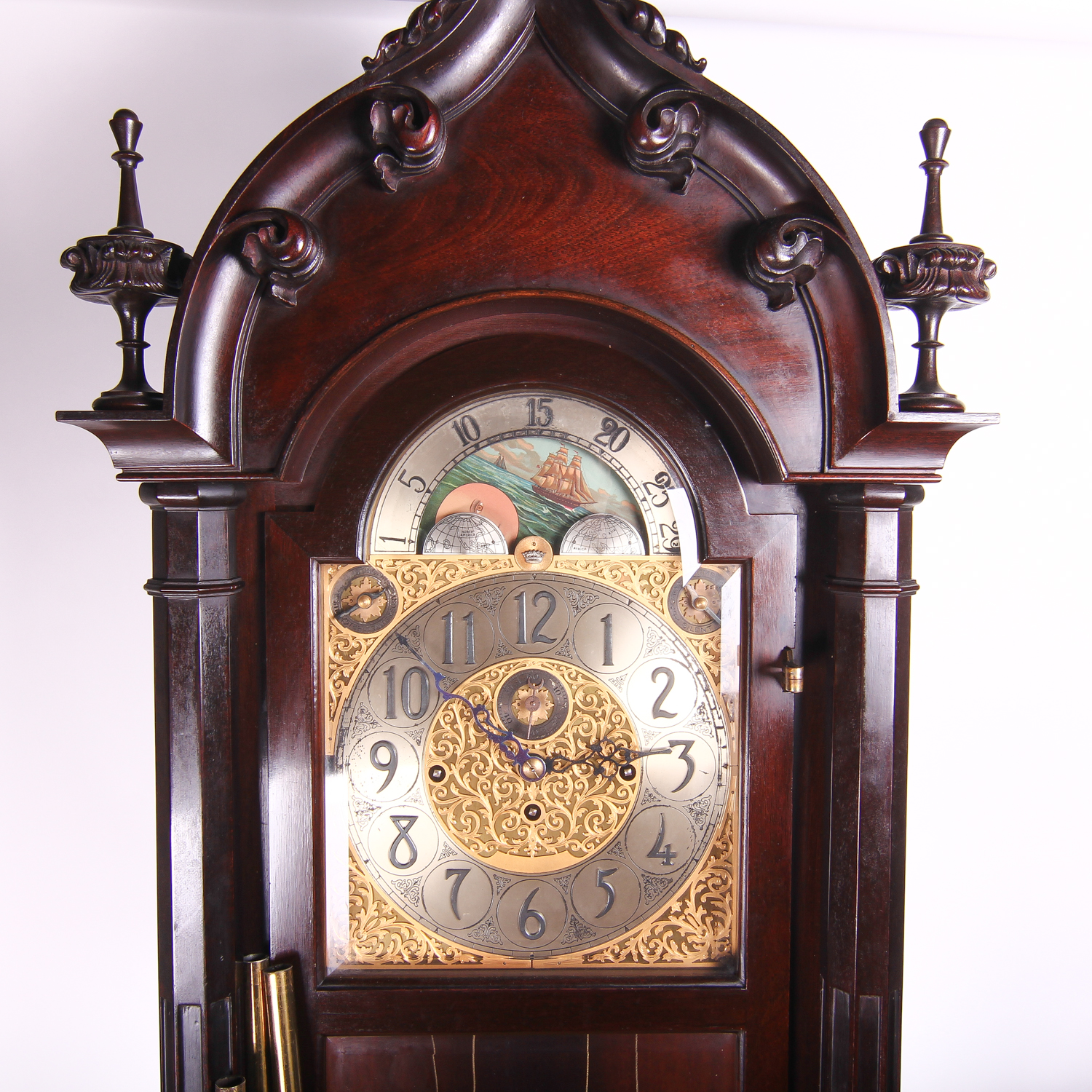 Antique Herschede Hall Clock Company Grandfather Clock