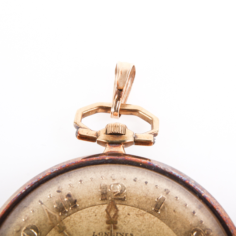 Antique 1913 Longines 14K Yellow Gold Pocket Watch