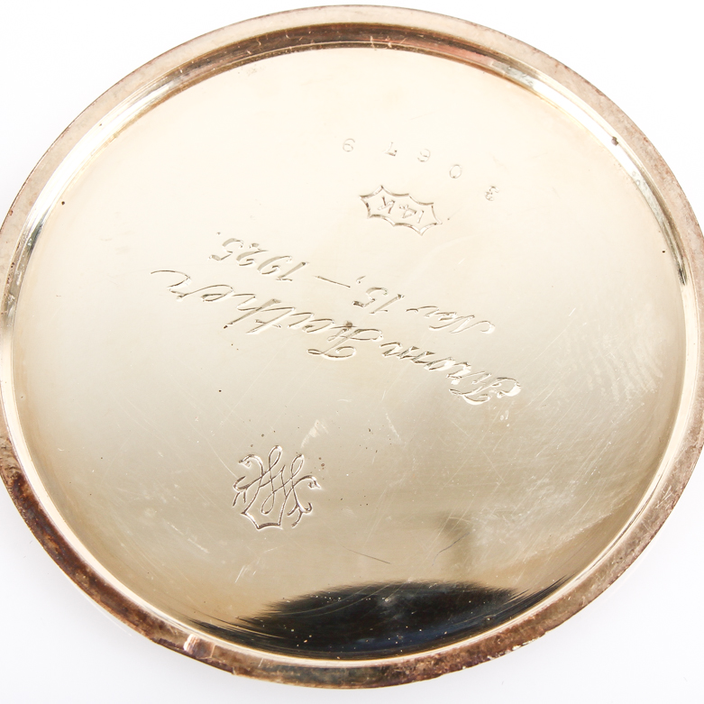 Antique 1913 Longines 14K Yellow Gold Pocket Watch