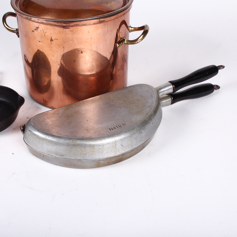 Vintage Cookware Including Griswold Cast Iron and Copper