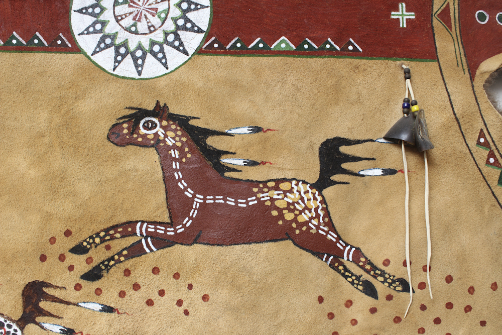 Painted Buffalo Hide