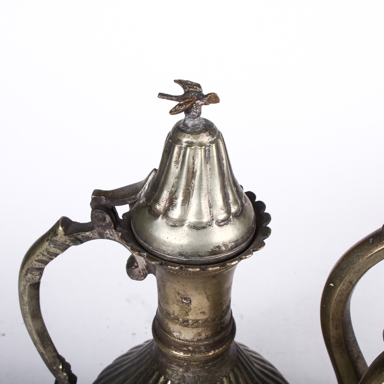 Vintage Silver-Tone Metal Turkish Coffee Pots