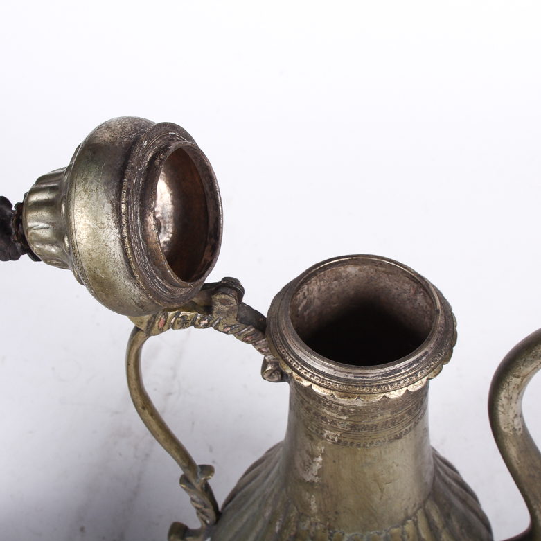 Vintage Silver-Tone Metal Turkish Coffee Pots