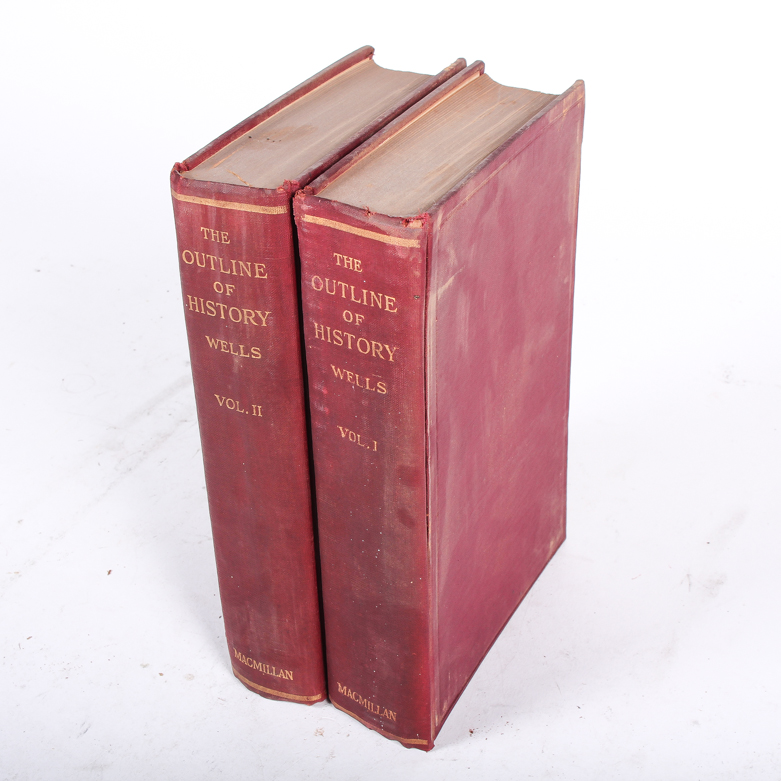1921 Two Volume Set of "The Outline of History" by H.G. Wells