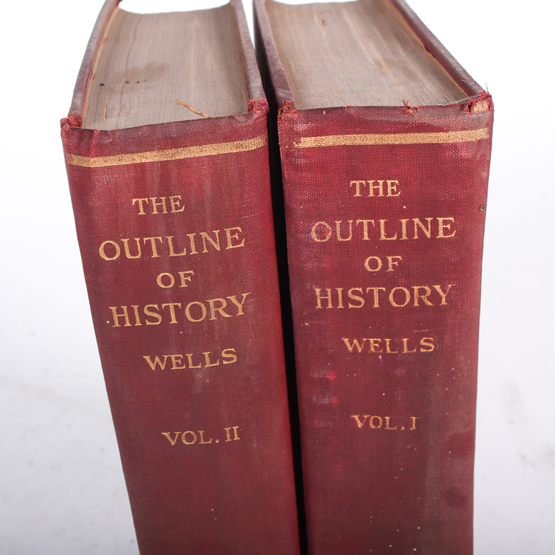 1921 Two Volume Set of "The Outline of History" by H.G. Wells