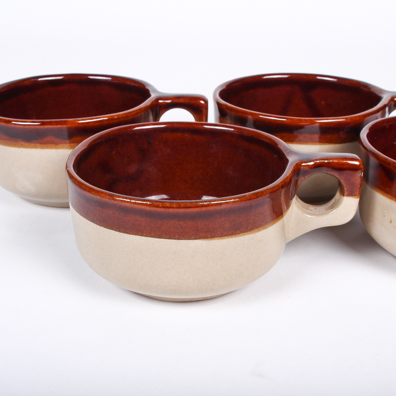 WS Pottery Handled Soup Bowl Set