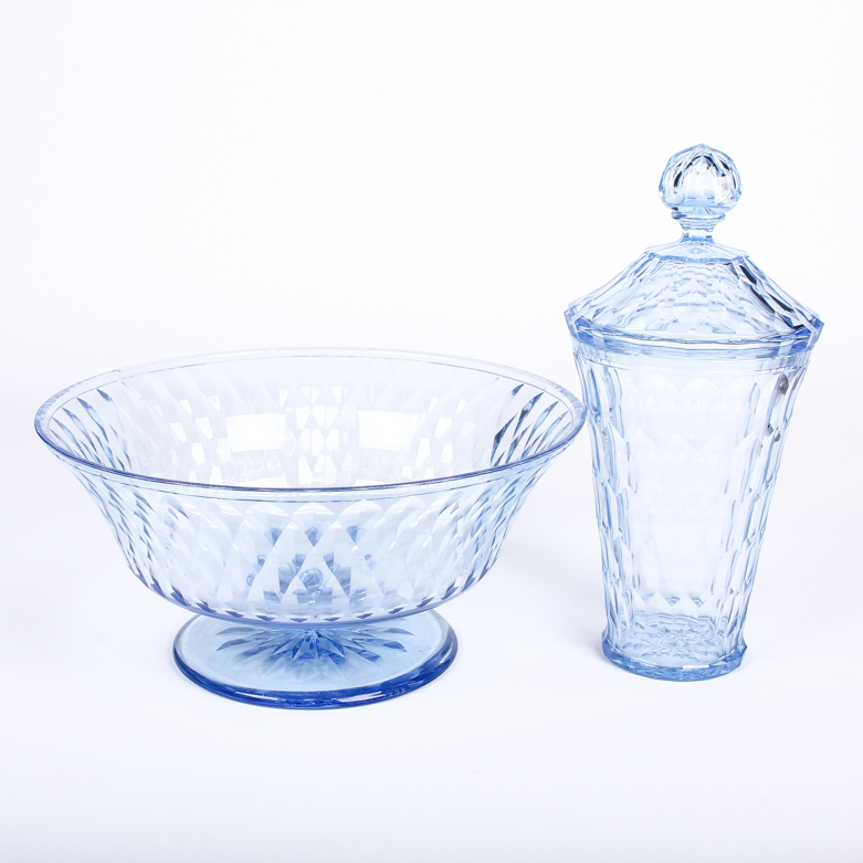Blue Orrefors Crystal Tableware