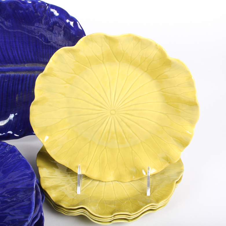 Assortment of Foliage-Themed Dinnerware