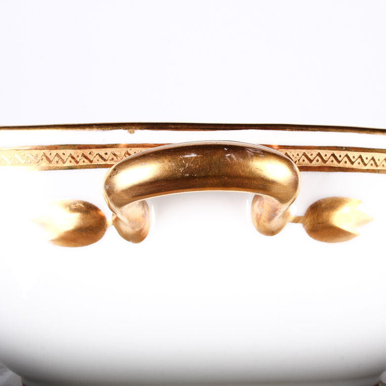 Collection of Seven Vintage Limoges Large Bowls with Gravy Boat