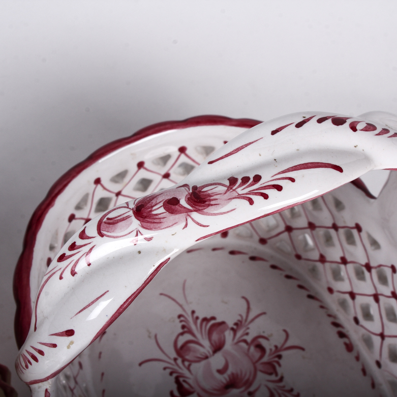 Assortment of Red and White Plates from Europe