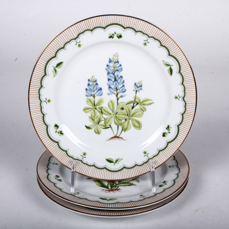 Decorative Georges Briard Porcelain Botanical Plates