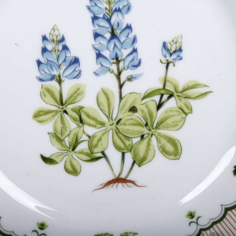 Decorative Georges Briard Porcelain Botanical Plates