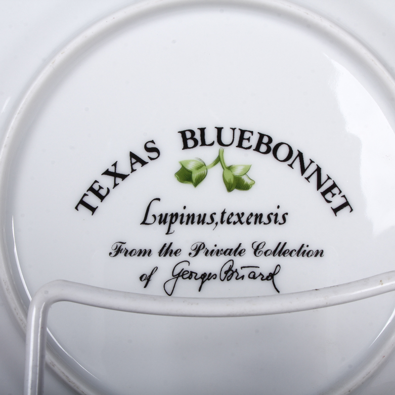 Decorative Georges Briard Porcelain Botanical Plates
