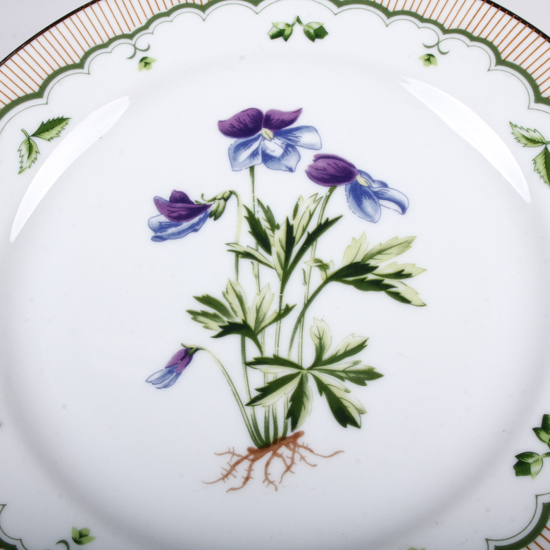 Decorative Georges Briard Porcelain Botanical Plates