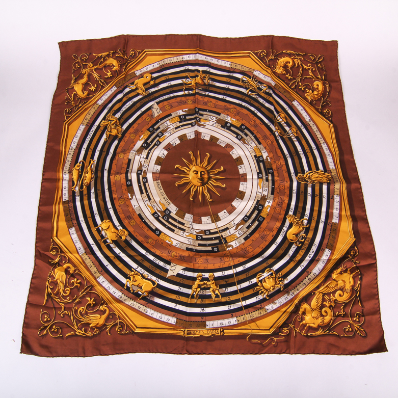 Hermès "Dies et Hore" Silk Scarf
