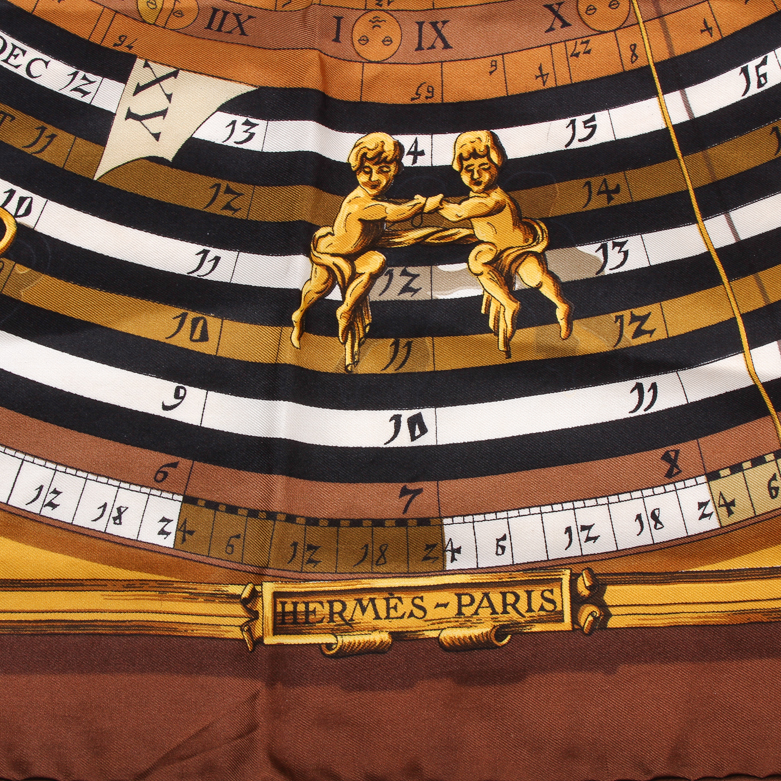 Hermès "Dies et Hore" Silk Scarf
