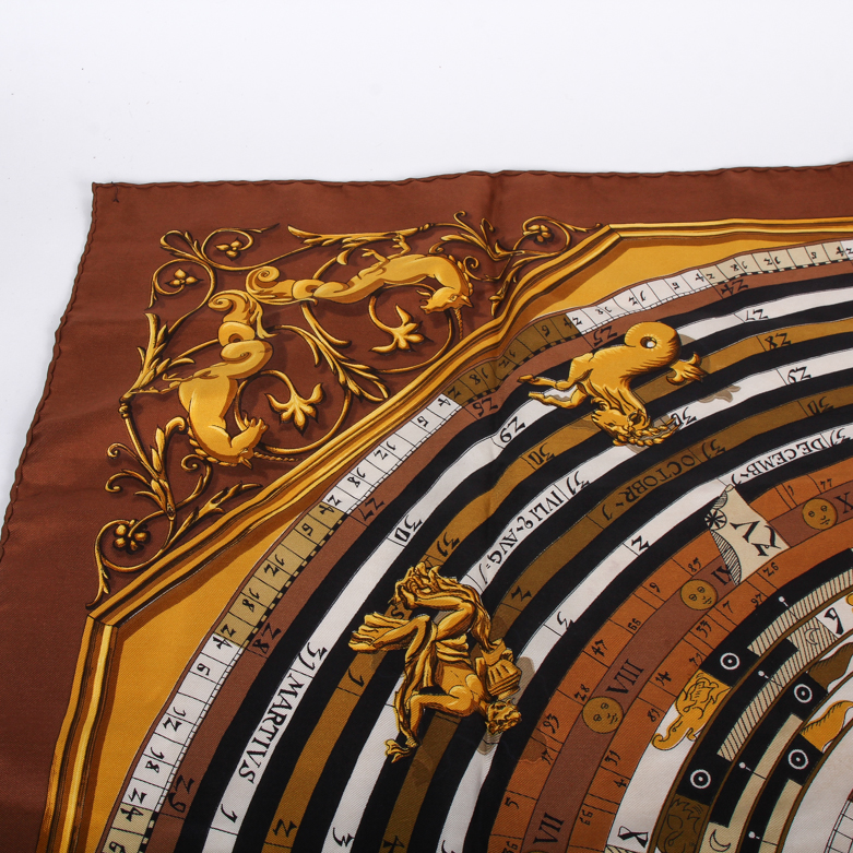 Hermès "Dies et Hore" Silk Scarf