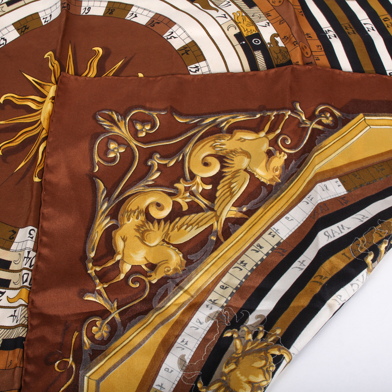 Hermès "Dies et Hore" Silk Scarf