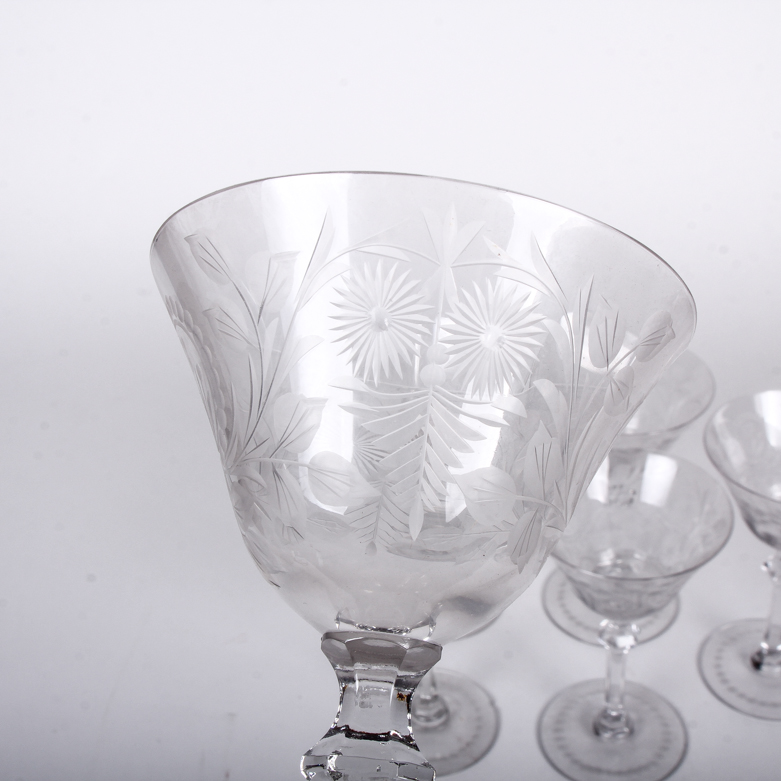 Etched Martini Glasses