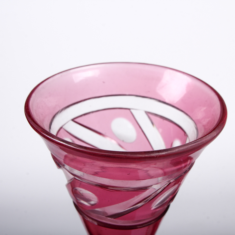 Cranberry Glass Decanter Set