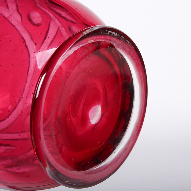 Cranberry Glass Decanter Set