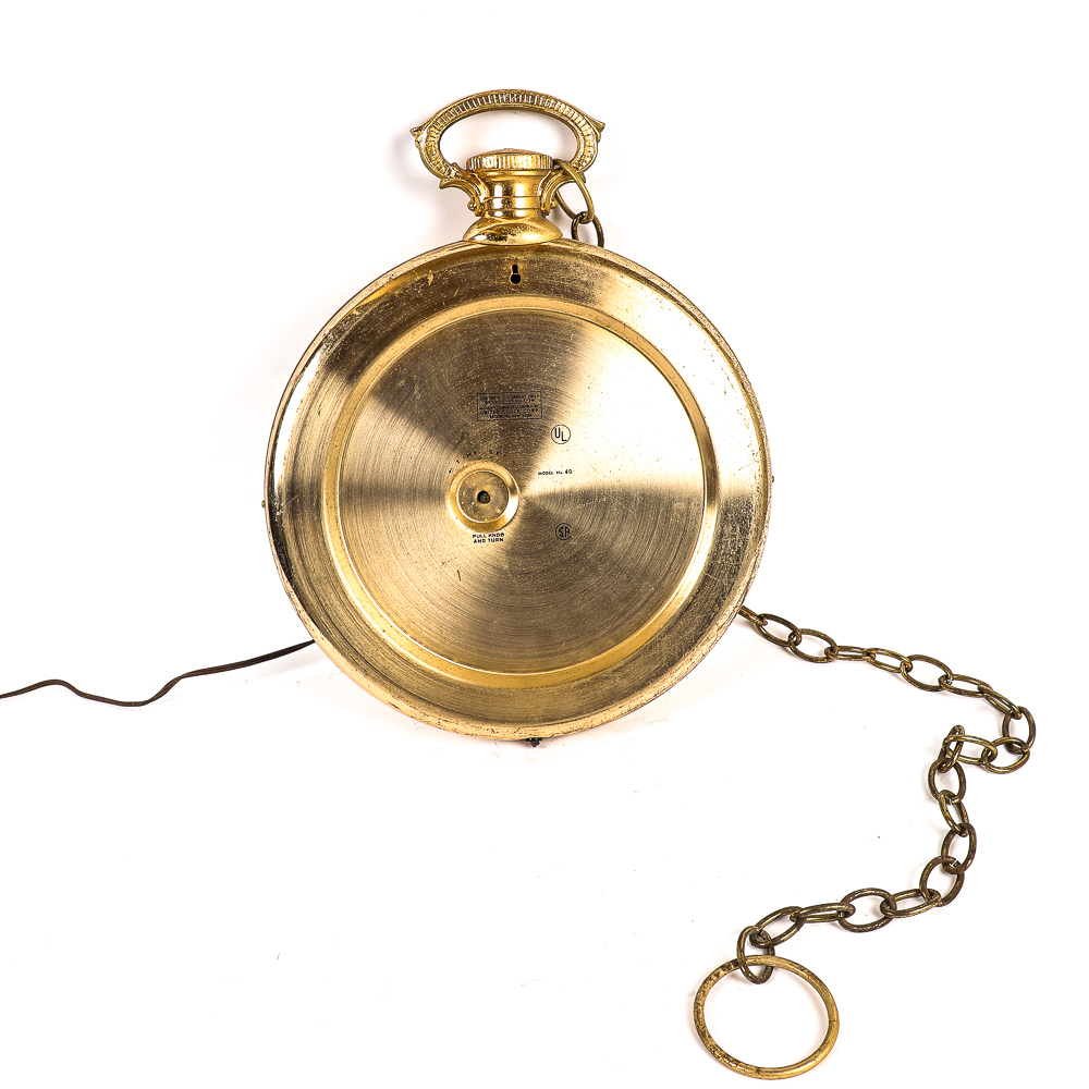 United Clock Corp Oversize Pocket Watch Style Wall Clock