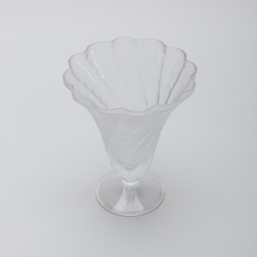 Lalique Footed "Lucie" Crystal Vase