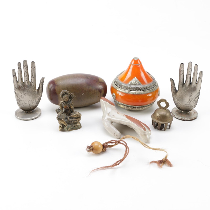 Collection of Ceramic, Glass, and Stone Décor