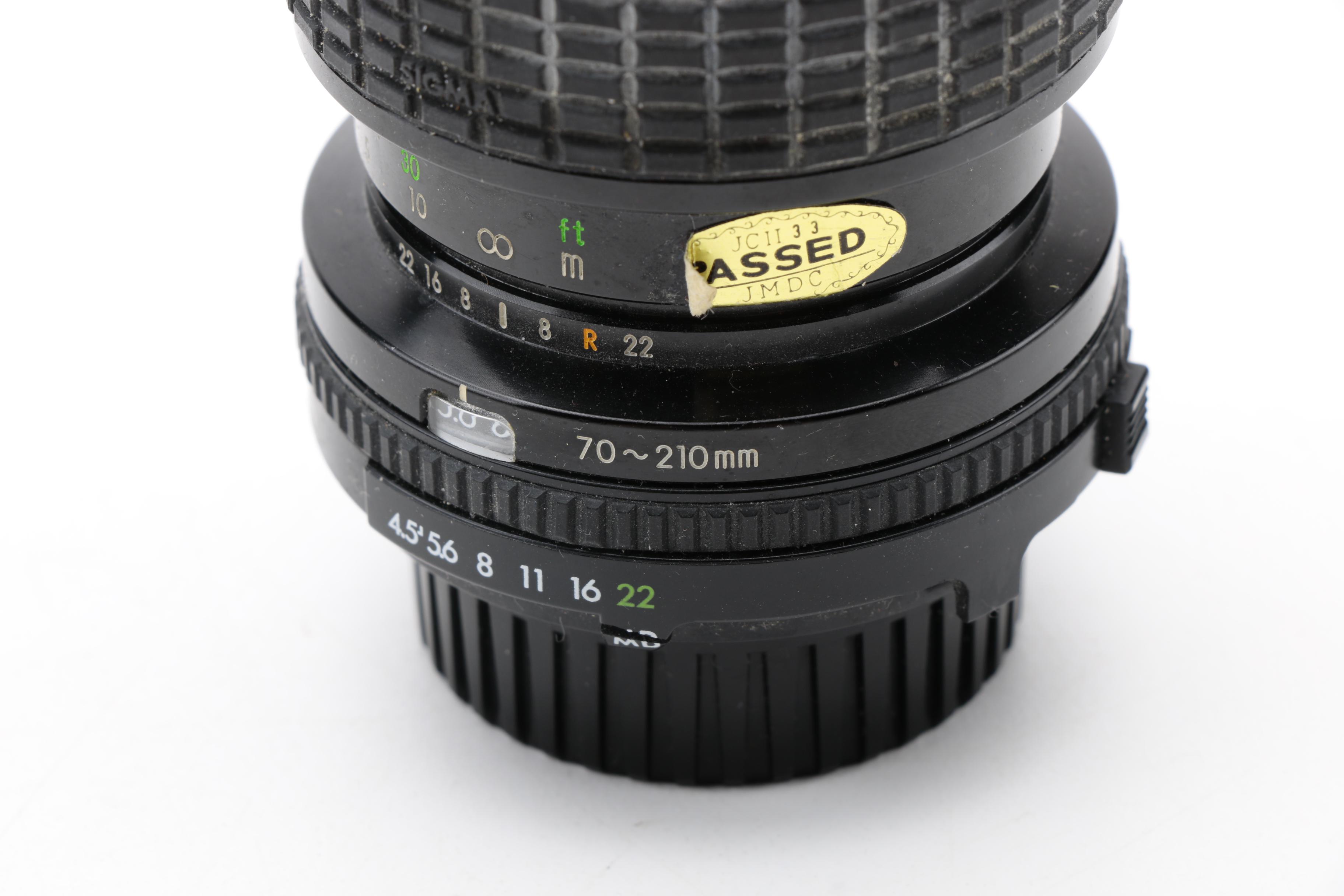 Minolta SR T 100 Camera and Sigma Zoom-KII  Lens