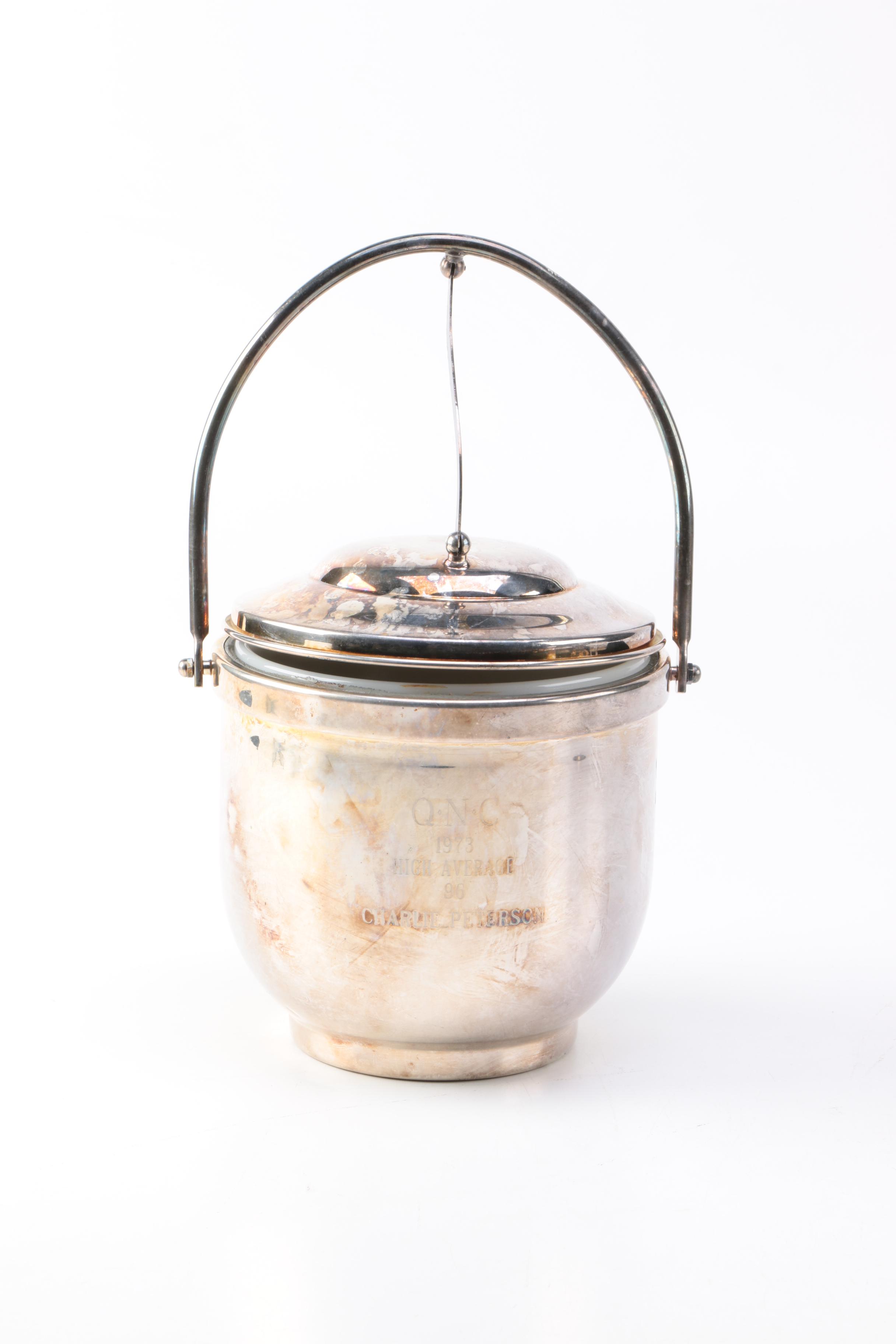 Silver Plate Wine Chiller and Ice Bucket