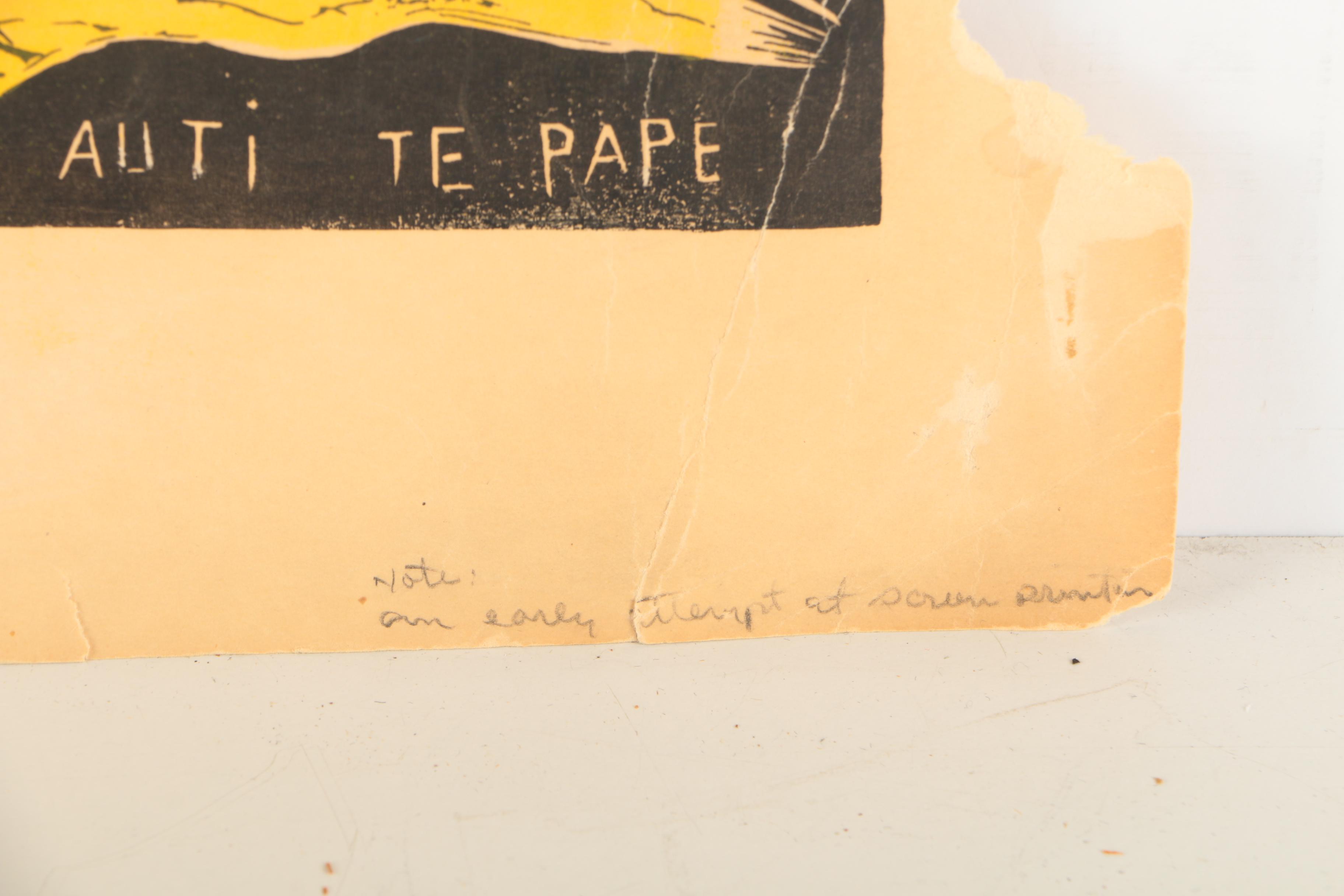 Pair of Serigraph Prints on Paper After Paul Gauguin Woodblocks for "Noa Noa"