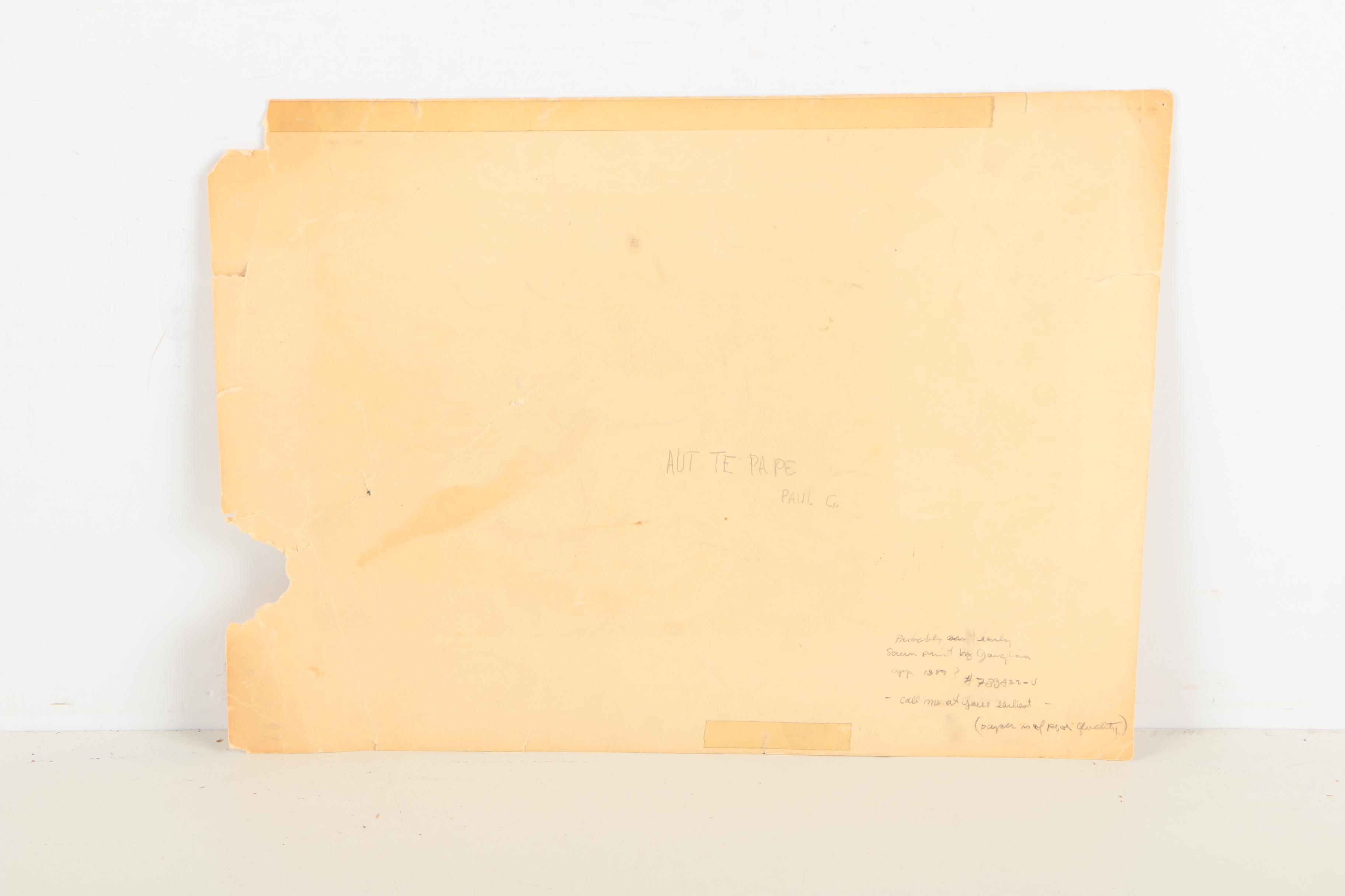 Pair of Serigraph Prints on Paper After Paul Gauguin Woodblocks for "Noa Noa"