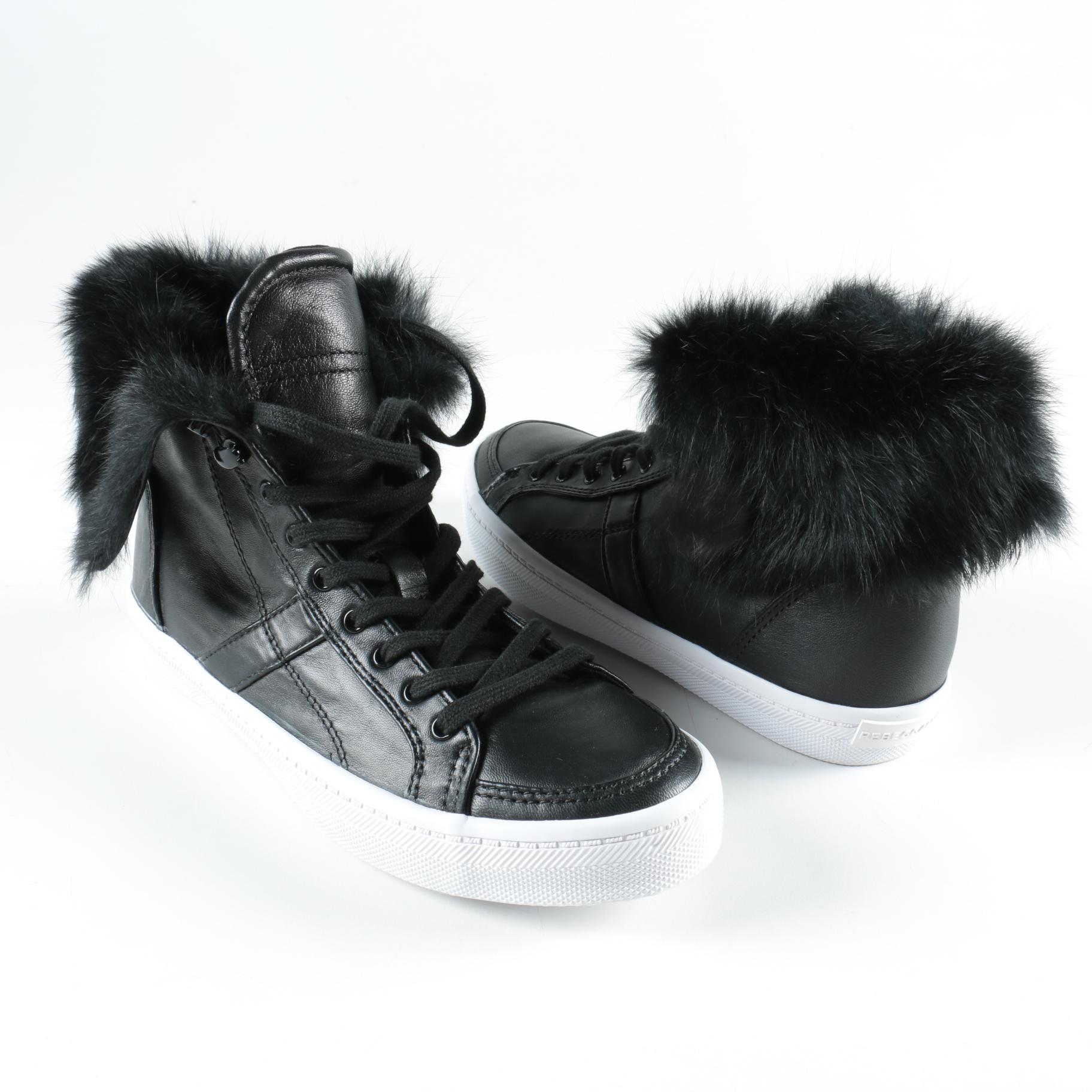 Rebbeca Minkoff Dyed Rabbit Fur Sneakers