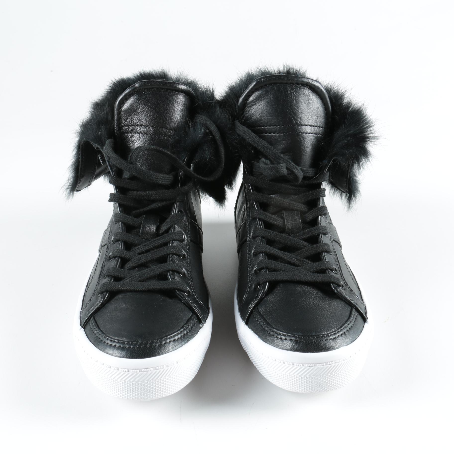 Rebbeca Minkoff Dyed Rabbit Fur Sneakers