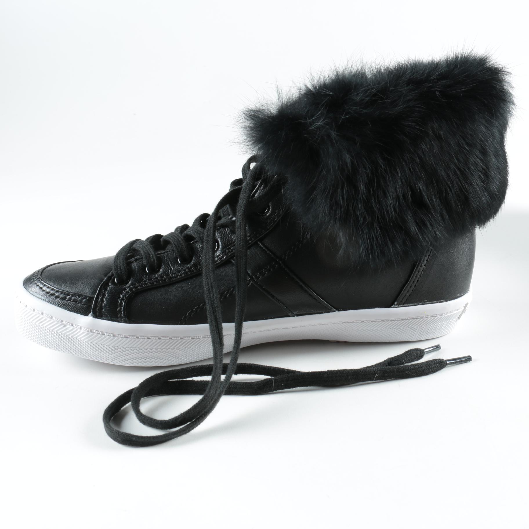 Rebbeca Minkoff Dyed Rabbit Fur Sneakers