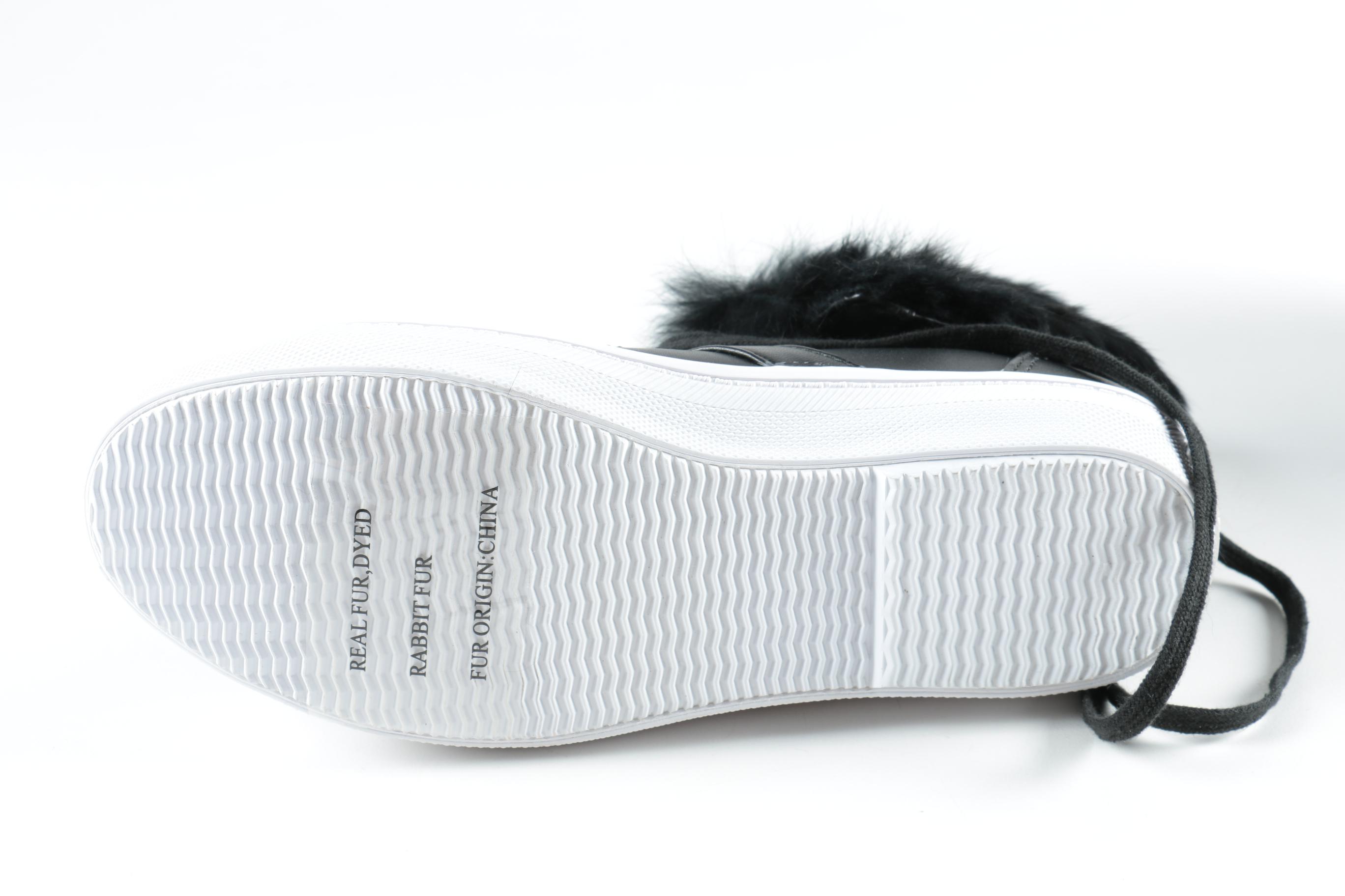 Rebbeca Minkoff Dyed Rabbit Fur Sneakers